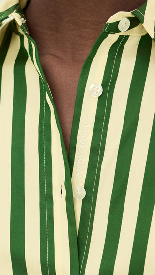 SIMON MILLER Inna Sleeveless Poplin Dress in Gummy Green