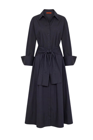 Inna Poplin Maxi Dress in Black