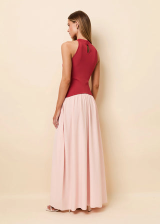 Solid & Striped Isola Dress in Rooftop Red and Sandbar