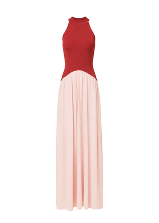 Solid & Striped Isola Dress in Rooftop Red and Sandbar