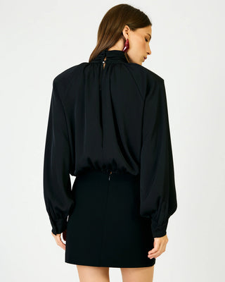 Cici Mockneck Long Sleeve Dress in Black