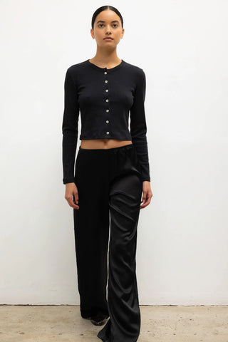 LESET Barb Wide Leg Pant in Black