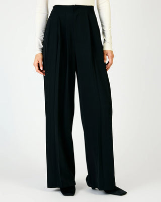 Cici Pleated Trouser Pants in Black