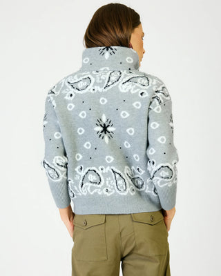 Rio Bandana Print Sweater in Grey