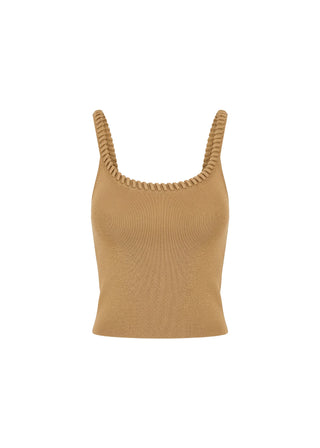 Solid & Striped Lyra Knit Tank in Camel