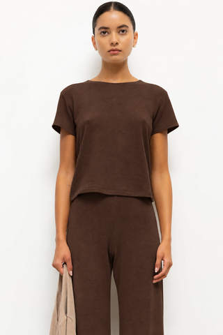 LESET Lauren Margo Tee in Chocolate