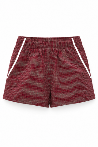 Roxy Micro Grid Nylon Shorts with Contrast Binding