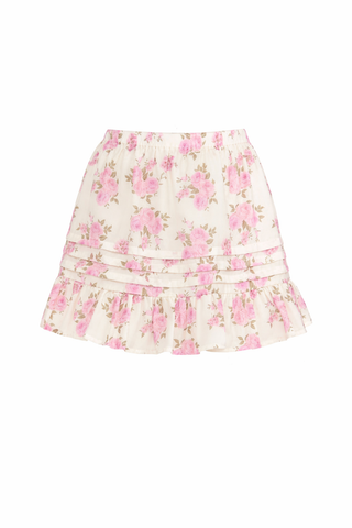 Rose Garden Floral Mini Skirt