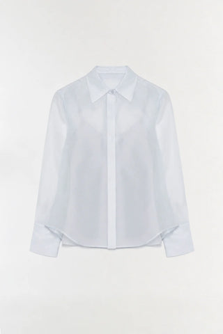 White shirt on a light gray background