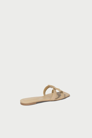SIMKHAI Monogram Flat Slide in Camel