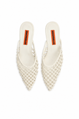 SIMON MILLER Knotted Gala Mule in Macadamia