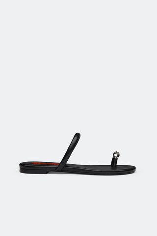 Black sandal on a white background