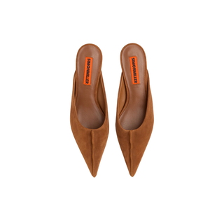 Simon Miller Arrow Suede Mule in Sepia Brown