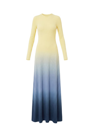 Solid & Striped Dora Dress in Ombre Danish Butter and Deep Canal