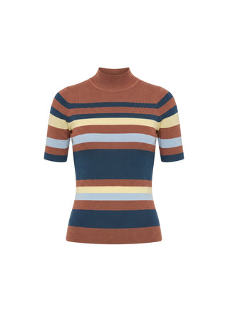 Solid & Striped Rumi Top in Walnut Wood Multi Stripe