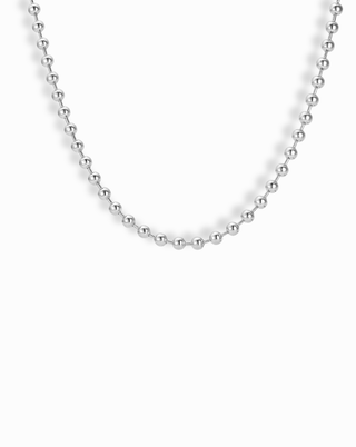 Soren Ball Chain Necklace in Silver