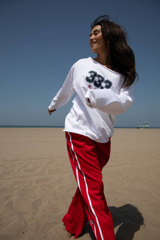 The Mayfair Group 333 Sport Waffle Wide Leg Sweatpants