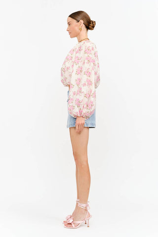 Rose Garden Billowy Floral Blouse