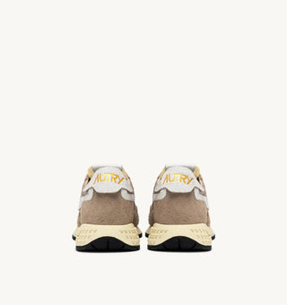 Autry Reelwind Low Sneakers in Pepper and White Nylon and SuedeShoesAUTRY
