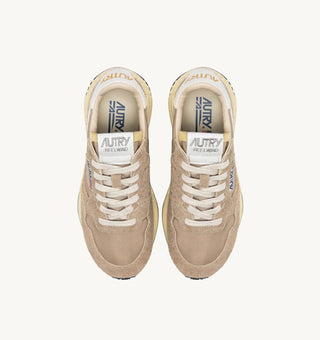 Autry Reelwind Low Sneakers in Pepper and White Nylon and SuedeShoesAUTRY