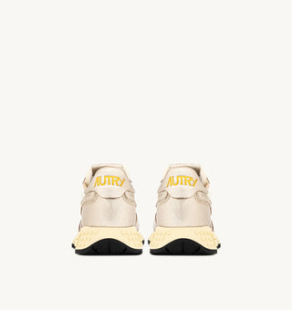 Autry Reelwind Sneakers in Gold Tone Nylon and Metalized LeatherShoesAUTRY