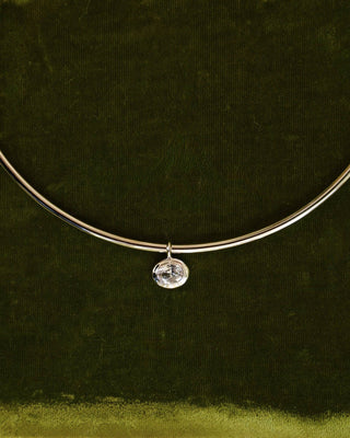 Marla Sapphire Bezel Charm in Silver