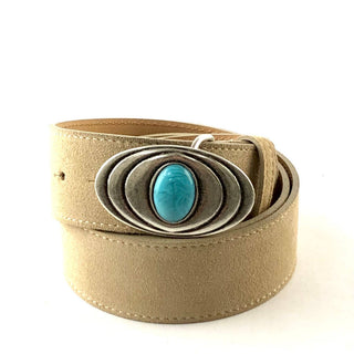 The Capri Turquoise Suede Belt
