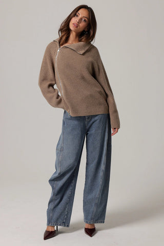 Bassett Zipper SweatersTopLine + Dot