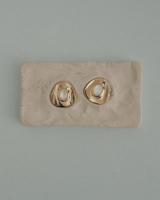 Hunter Statement Stud Earrings in Gold