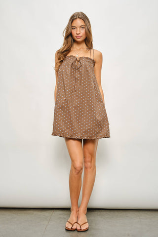 Paula Cotton Polka Dot Mini Dress