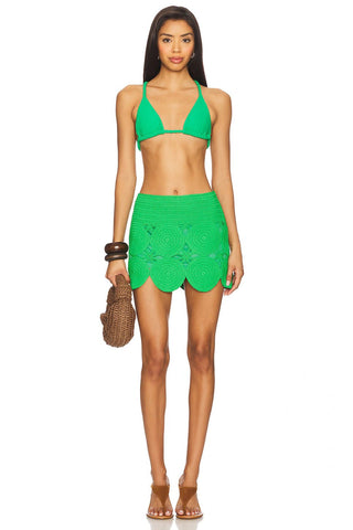 Beep Beep Mini Skirt in Grass GreenClothingSIMONMILLER