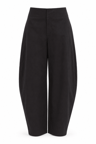 Black Mid-Rise Barrel Leg PantsBottomsChayse Clothing