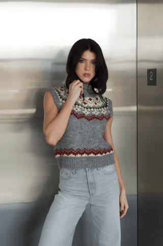 Brennan Fair Isle Knit Sweater VestTopLine + Dot