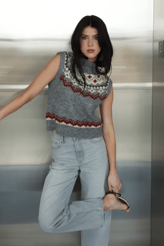 Brennan Fair Isle Knit Sweater VestTopLine + Dot