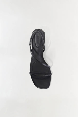 Bridget Shell Wedge Sandal in Black and GoldShoesSIMKHAI