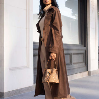 Laguna Mini Recycled Vegan Suede Top Handle Bag in Bambi