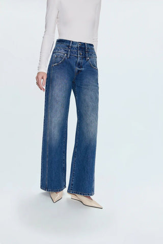 Caleb High Rise Relaxed Stacked Waist Jean in EchoClothingPISTOLA