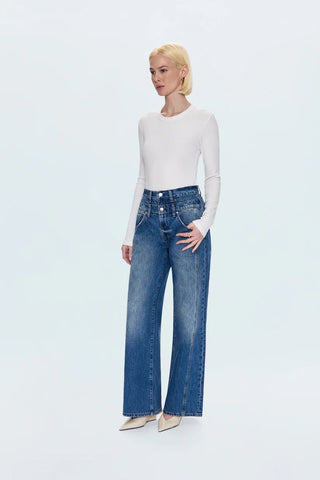 Caleb High Rise Relaxed Stacked Waist Jean in EchoClothingPISTOLA