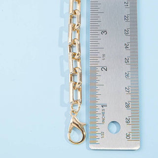 Rectangle Link Chain Belt With Disc Drop