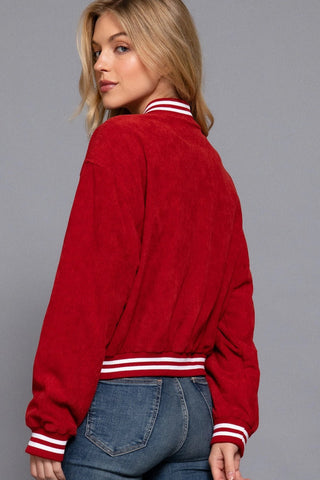 Corduroy Varsity Jacket in Ole Miss RedOuterwearChayse Clothing