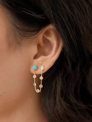 Double Piercing Turquoise EarringsAccessoriesEttika