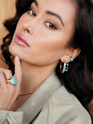 Double Piercing Turquoise EarringsAccessoriesEttika