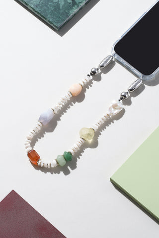 OSSA x CHAYSE Stacked Gemstone and Pearl Wristlet