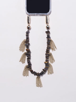 OSSA x CHAYSE Tassel Wristlet in Bronzite