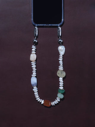 OSSA x CHAYSE Stacked Gemstone and Pearl Wristlet