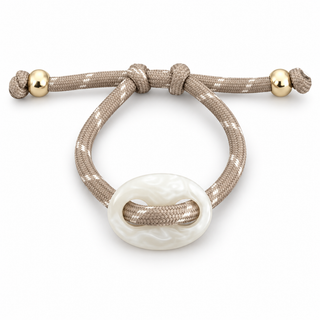 Pearl Marbled Link Cord Bracelet