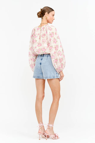 Rose Garden Billowy Floral Blouse