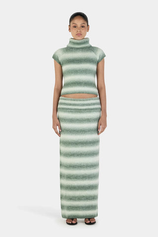 OWNLEY Icarius Maxi Skirt in Forest Gradient