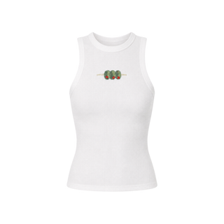 Olive Beaded Ribbed Tank