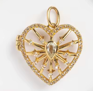 Open Your Heart Gemstone Locket Heart Necklace in Amazonite